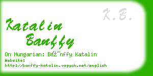 katalin banffy business card